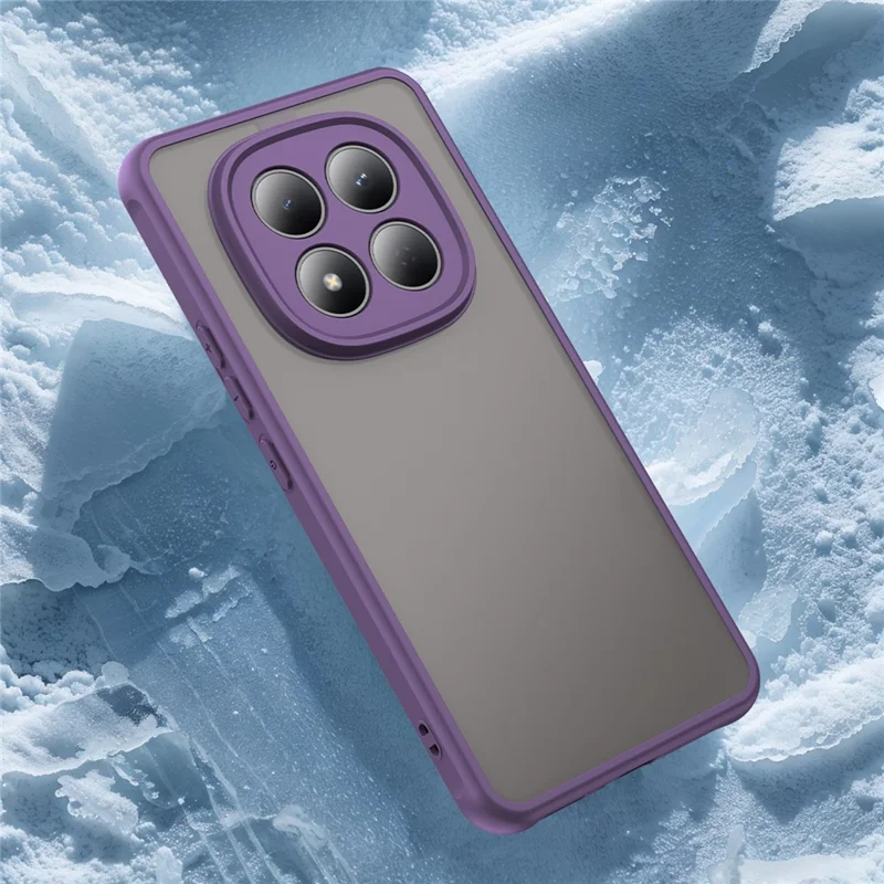 For Xiaomi Redmi Note 15 Pro 4G (Global) Case Drop Proof Airbags Frosted Translucent PC + TPU Phone Back Cover - Purple