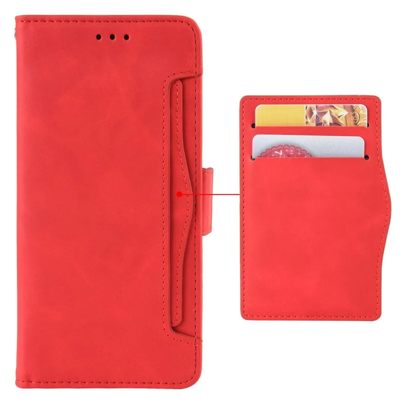 For Xiaomi Redmi Note 12 Pro 5G / Note 12 Pro Speed 5G / Poco X5 Pro 5G Dual Magnetic Clasp Phone Cover Viewing Stand Multiple Card Slots PU Leather Wallet Case - Red