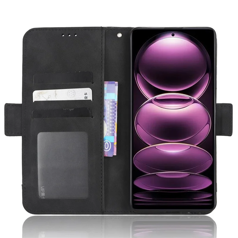 For Xiaomi Redmi Note 12 Pro 5G / Note 12 Pro Speed 5G / Poco X5 Pro 5G Dual Magnetic Clasp Phone Cover Viewing Stand Multiple Card Slots PU Leather Wallet Case - Black