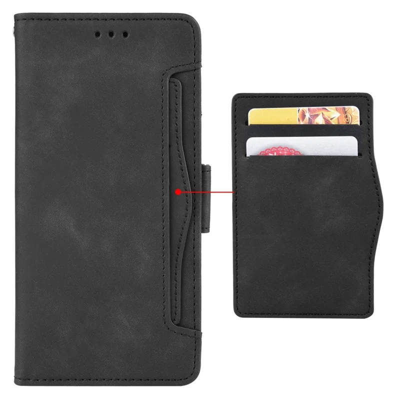 For Xiaomi Redmi Note 12 Pro 5G / Note 12 Pro Speed 5G / Poco X5 Pro 5G Dual Magnetic Clasp Phone Cover Viewing Stand Multiple Card Slots PU Leather Wallet Case - Black