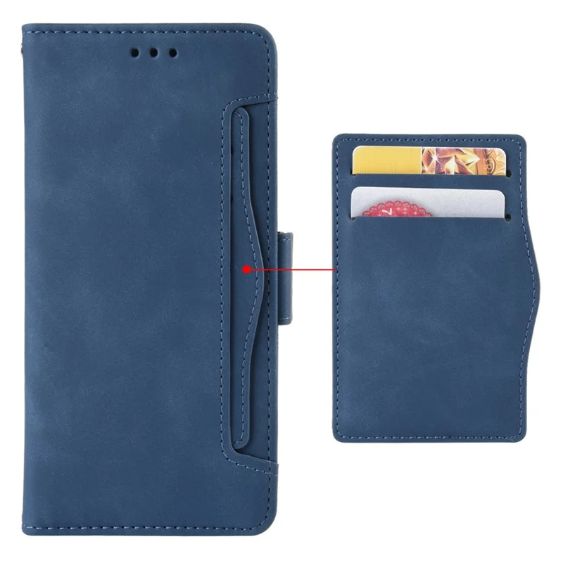 For Xiaomi Redmi Note 12 Pro 5G / Note 12 Pro Speed 5G / Poco X5 Pro 5G Dual Magnetic Clasp Phone Cover Viewing Stand Multiple Card Slots PU Leather Wallet Case - Blue