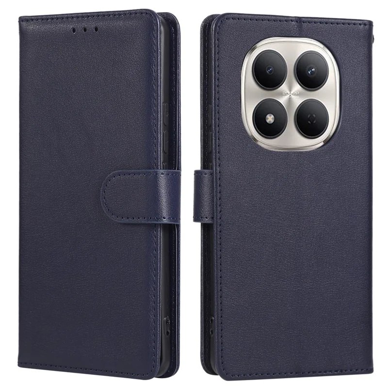 For Xiaomi Redmi Note 15 Pro 5G (Global) Case PU Leather Wallet Stand Phone Cover with Wrist Strap - Blue