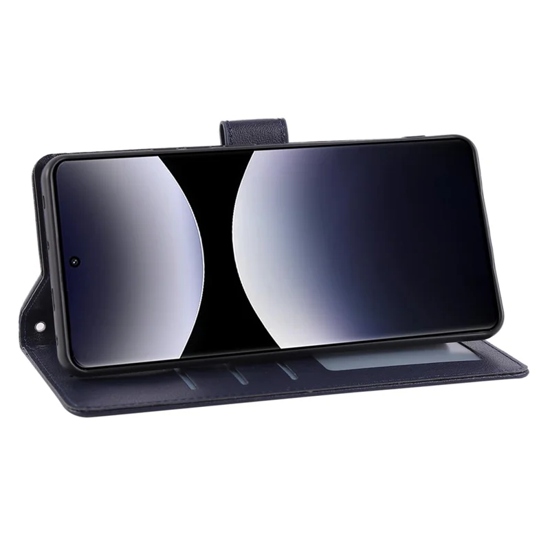 For Xiaomi Redmi Note 15 Pro 5G (Global) Case PU Leather Wallet Stand Phone Cover with Wrist Strap - Blue