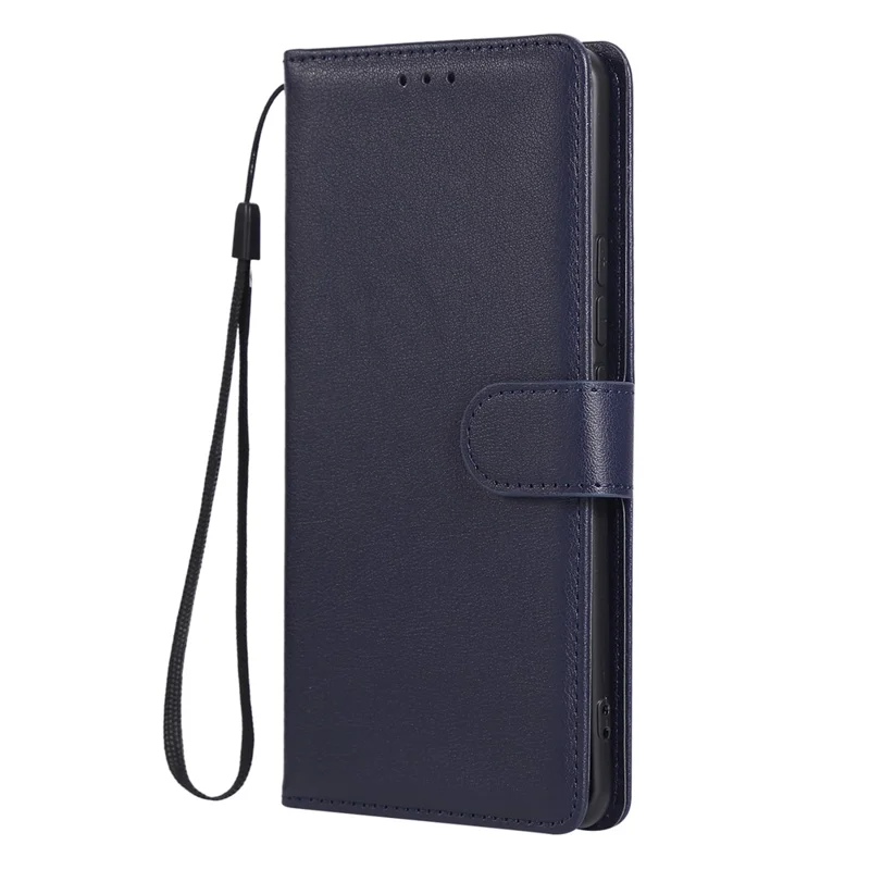 For Xiaomi Redmi Note 15 Pro 5G (Global) Case PU Leather Wallet Stand Phone Cover with Wrist Strap - Blue