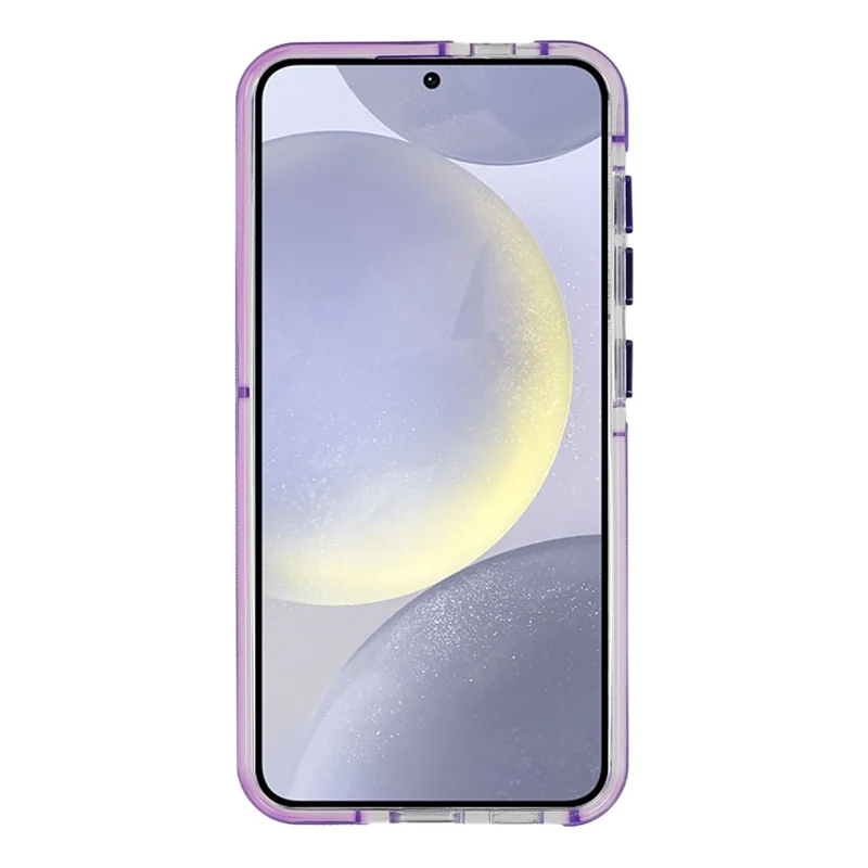 For Samsung Galaxy S26+ Magnetic Case TPU Acrylic Clear Phone Back Cover with Lens Protector Kickstand - Purple