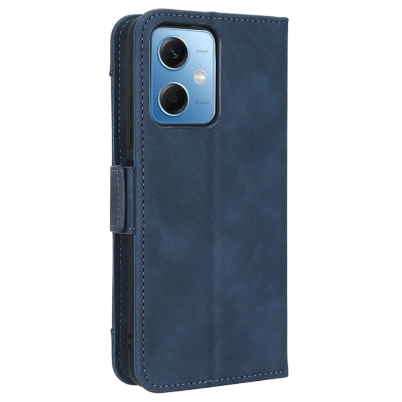 Funda de teléfono con múltiples ranuras para tarjetas para Xiaomi Redmi Note 12 5G (Global) / (India) / (China) / Poco X5 5G, funda con soporte y cierre magnético dual, carcasa protectora tipo billetera de cuero PU - Azul