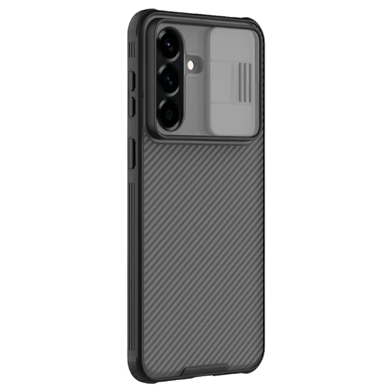 NILLKIN Série Camshield Pro para Capa Samsung Galaxy A57 5G TPU + PC com Cobertura de Câmara Deslizante - Preto Transparente