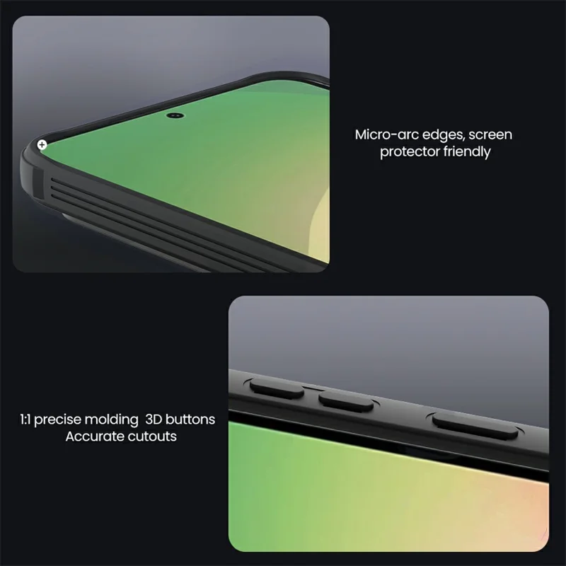 NILLKIN Série Camshield Pro para Capa Samsung Galaxy A57 5G TPU + PC com Cobertura de Câmara Deslizante - Preto Transparente