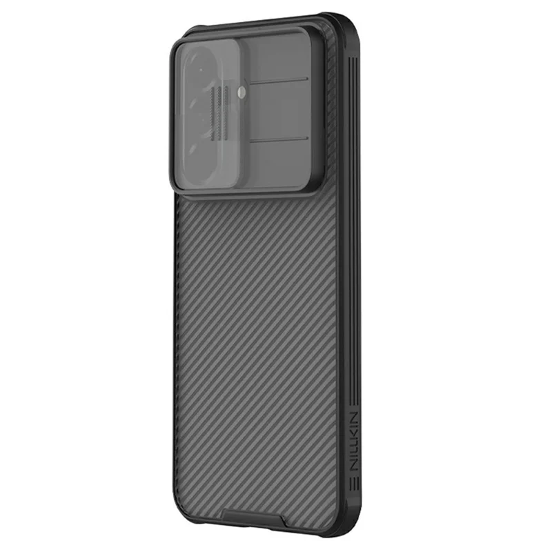 NILLKIN Série Camshield Pro para Capa Samsung Galaxy A57 5G TPU + PC com Cobertura de Câmara Deslizante - Preto Transparente