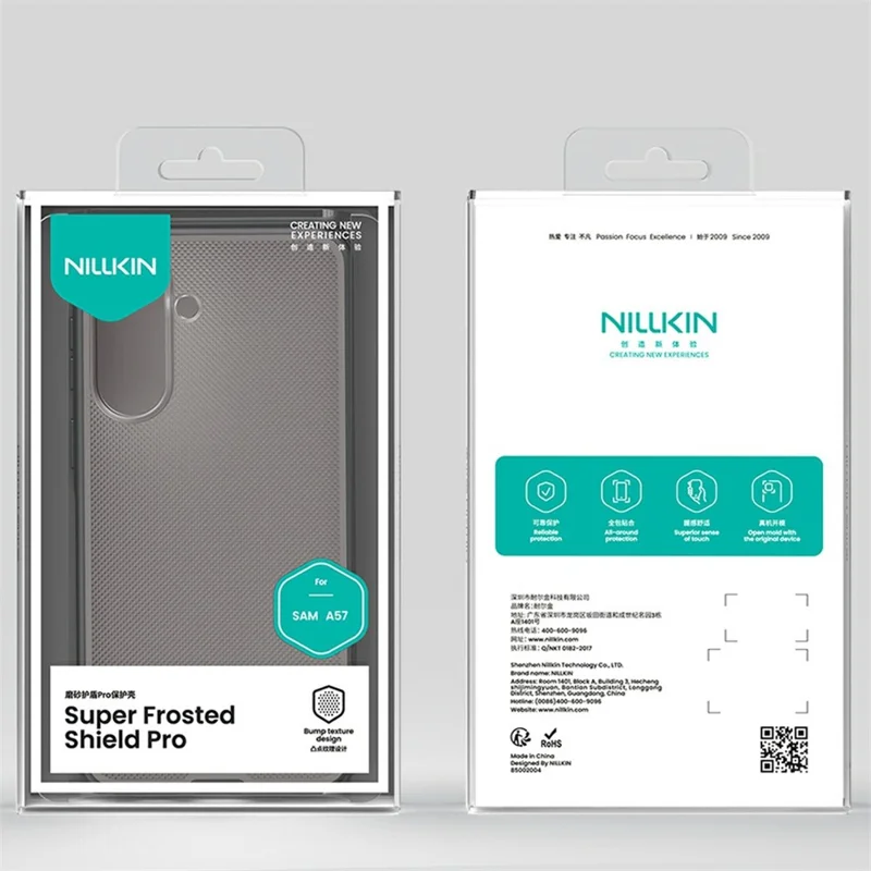 Capa NILLKIN Super Frosted Shield Pro para Samsung Galaxy A57 5G, Capa Traseira de PC e TPU Fosca - Preto Transparente