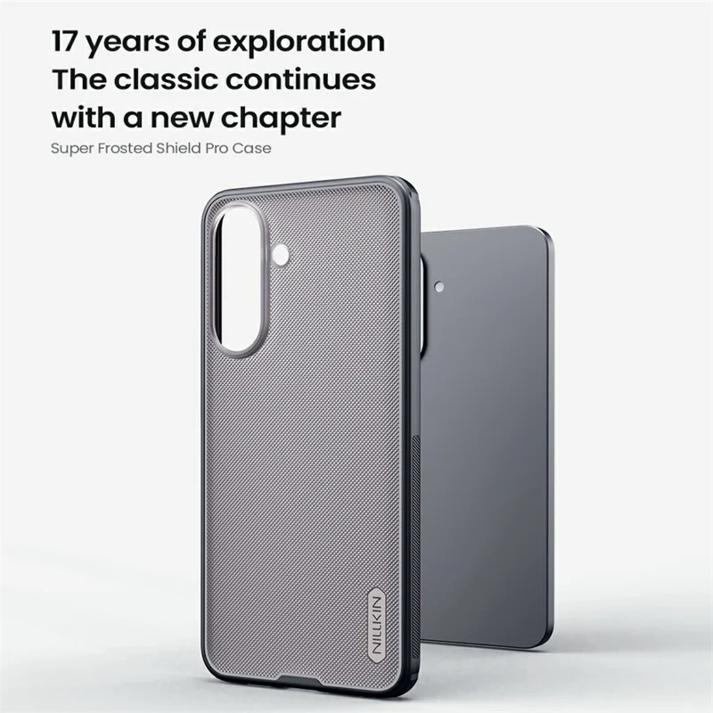 Capa NILLKIN Super Frosted Shield Pro para Samsung Galaxy A57 5G, Capa Traseira de PC e TPU Fosca - Preto Transparente