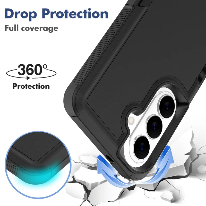 For Samsung Galaxy S26  /  S26 Pro Case 2 in 1 PC + TPU Shockproof Phone Cover - Black