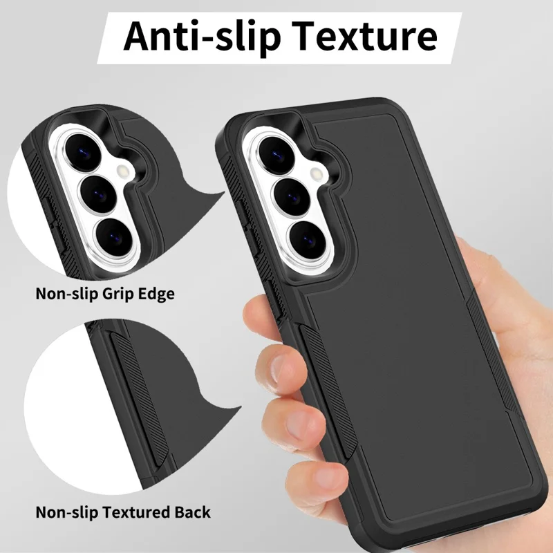 For Samsung Galaxy S26  /  S26 Pro Case 2 in 1 PC + TPU Shockproof Phone Cover - Black