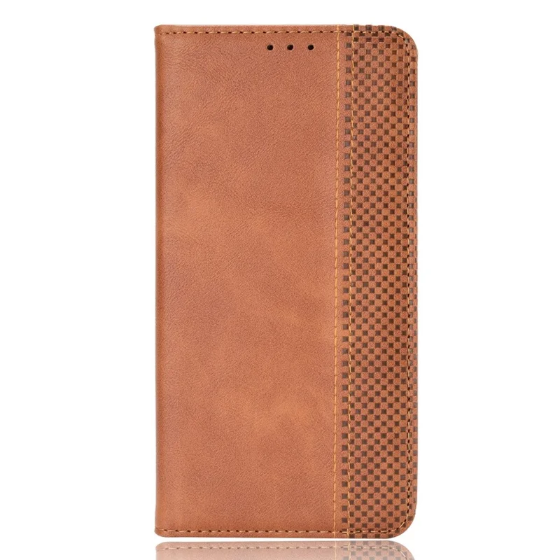Retro Texture Phone Case For Xiaomi Redmi Note 12 5G (Global) / (India) / (China) / Poco X5 5G Imprinted Pattern PU Leather Magnetic Auto Closing Wallet Stand Full Protection Cell Phone Cover - Brown