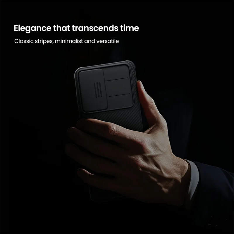 NILLKIN Camshield Pro für Samsung Galaxy A57 5G Magnetisches TPU + PC-Telefonetui mit Schiebe-Kamera - Schwarz