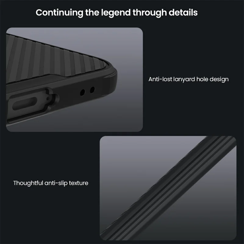 NILLKIN Camshield Pro für Samsung Galaxy A57 5G Magnetisches TPU + PC-Telefonetui mit Schiebe-Kamera - Schwarz