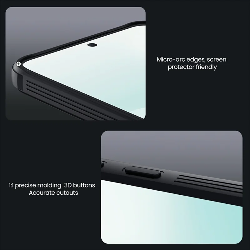 NILLKIN Camshield Pro für Samsung Galaxy A57 5G Magnetisches TPU + PC-Telefonetui mit Schiebe-Kamera - Schwarz