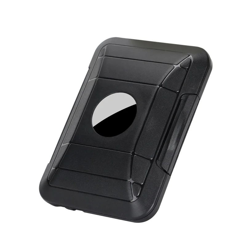 Funda protectora para AirTag, soporte magnético para tarjetas trasero para teléfono, billetera - Negro