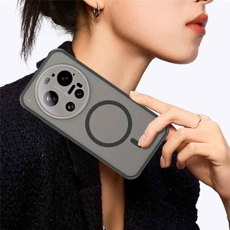 For Xiaomi 17 Ultra 5G Magnetic Case Anti Drop PC + TPU Phone Cover - Black