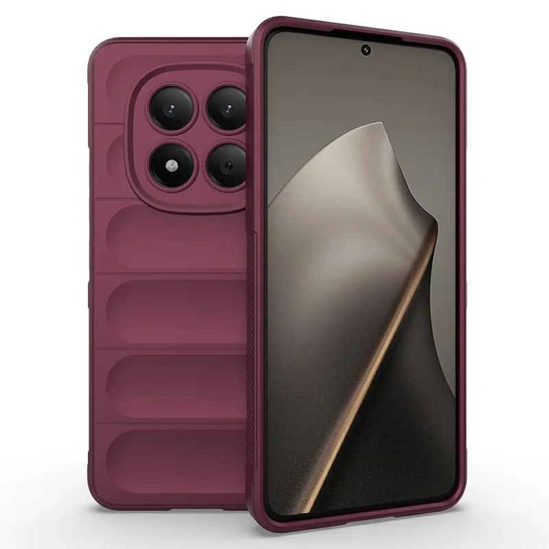AMORUS For Xiaomi Redmi Note 15 Pro 4G (Global) Case Shockproof Soft TPU Rugged Phone Back Cover - Wine Red