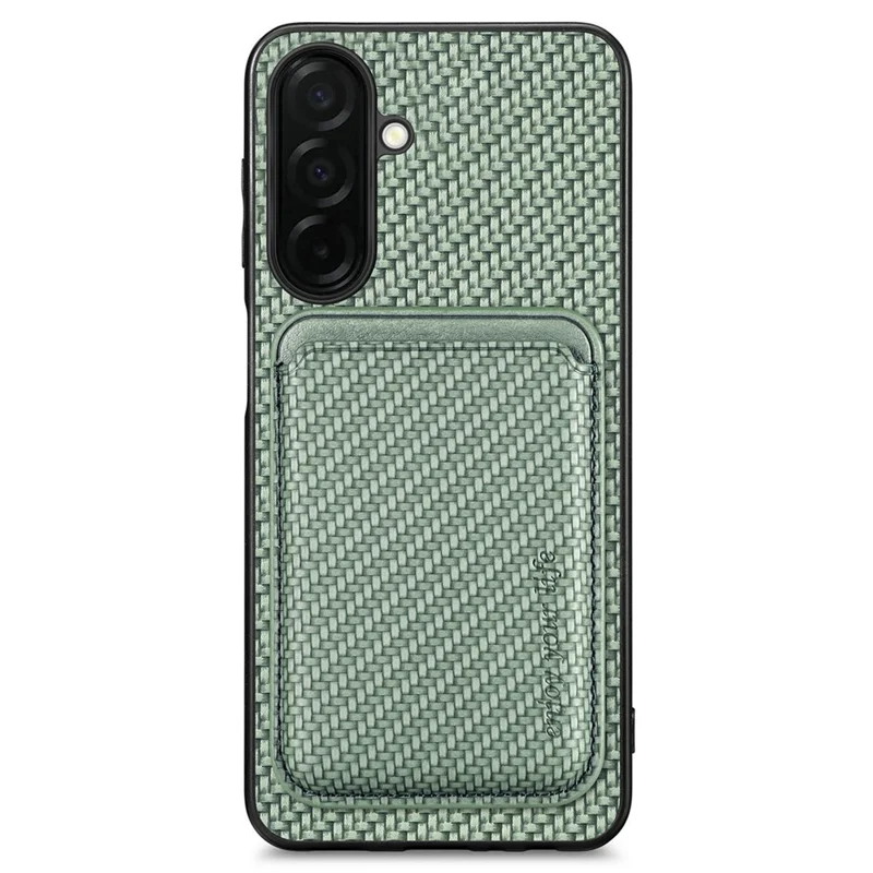 For Samsung Galaxy A57 5G Magnetic Case Detachable Card Holder Phone Back Cover - Green