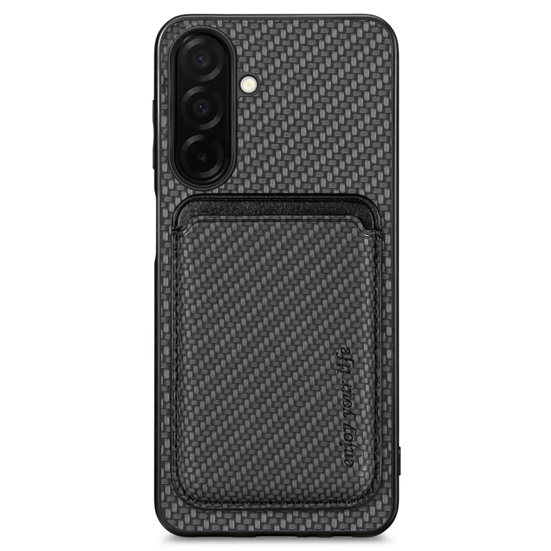For Samsung Galaxy A37 5G Magnetic Case Detachable Card Holder Phone Back Cover - Black