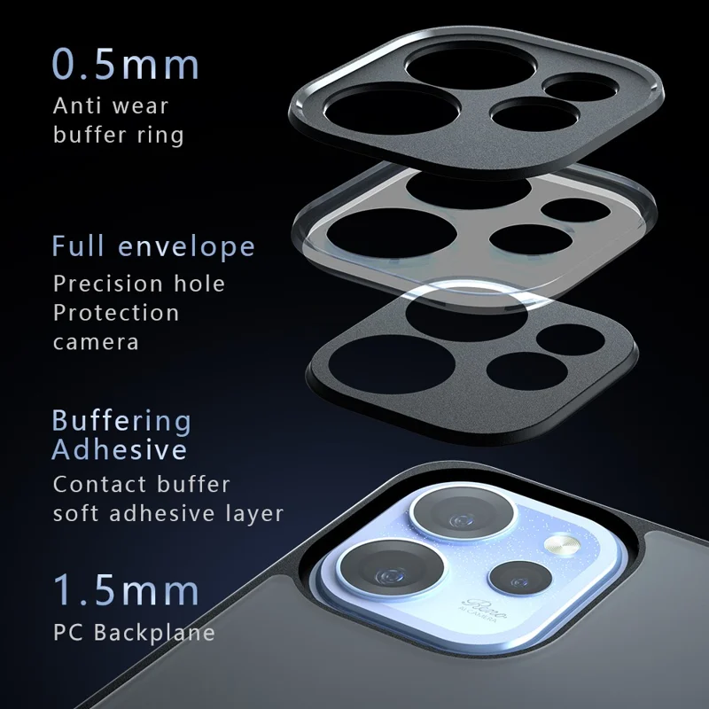 For Oppo Reno15 F 5G Case TPU + PC Shockproof Phone Cover - Transparent