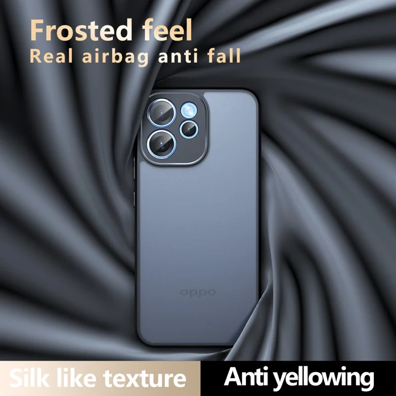 For Oppo Reno15 F 5G Case Skin-Touch TPU + PC Matte Phone Back Cover - Transparent Black