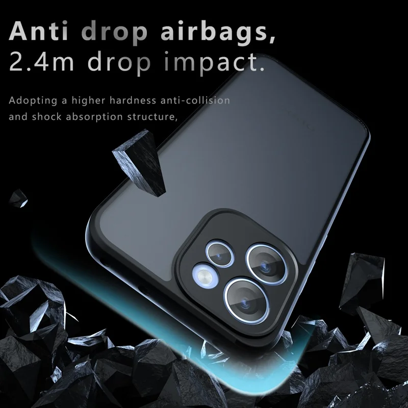 For Oppo Reno15 F 5G Case Skin-Touch TPU + PC Matte Phone Back Cover - Transparent Black