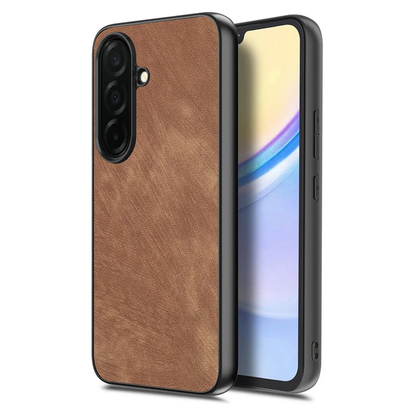 For Samsung Galaxy A57 5G Case Shockproof Slim Retro Leather Phone Back Cover - Brown