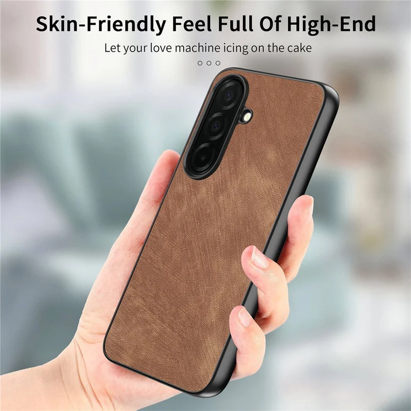 For Samsung Galaxy A37 5G Case Shockproof Slim Retro Leather Phone Back Cover - Brown