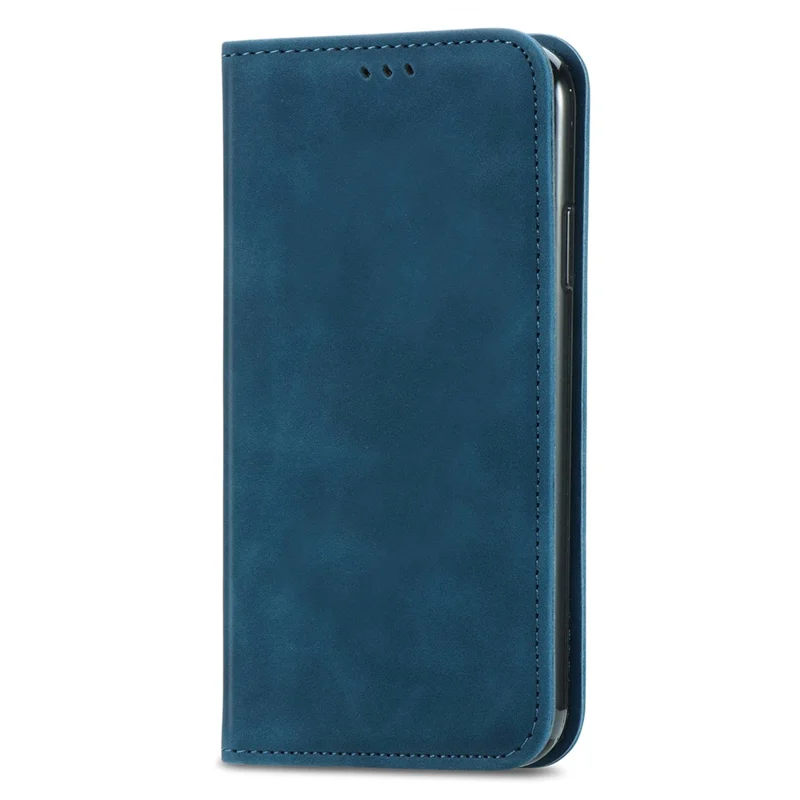 For Samsung Galaxy A57 5G Leather Case with Card Holder Magnetic Absorption Phone Cover - Dark Blue