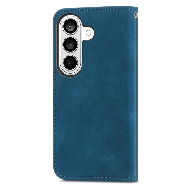 For Samsung Galaxy A57 5G Leather Case with Card Holder Magnetic Absorption Phone Cover - Dark Blue
