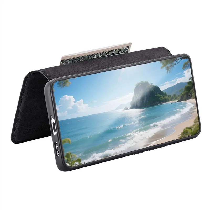 CASENEO MW-03 For Sony Xperia 10 VII Magnetic Case Detachable Leather Phone Wallet Cover - Black