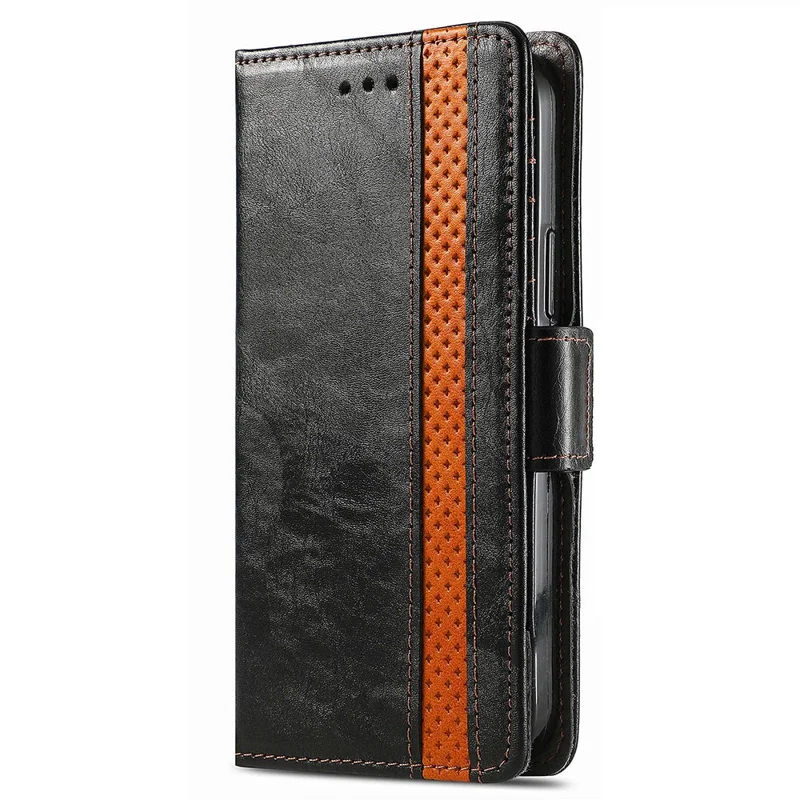 CASENEO For Samsung Galaxy A37 5G Phone Cases PU Leather Cover Stand with RFID Blocking Wallet - Black