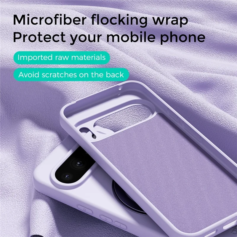 ABEEL For Google Pixel 10 Pro XL Magnetic Case Kickstand Skin Touch Liquid Silicone Phone Cover - Purple