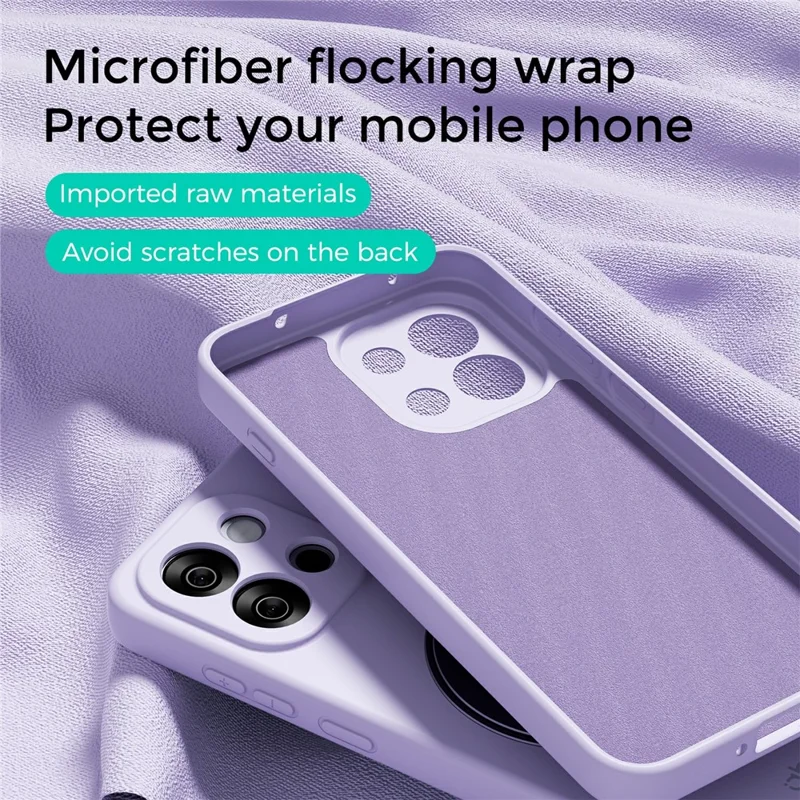 ABEEL For OnePlus 13T 5G Magnetic Case Kickstand Skin Touch Liquid Silicone Phone Cover - Purple