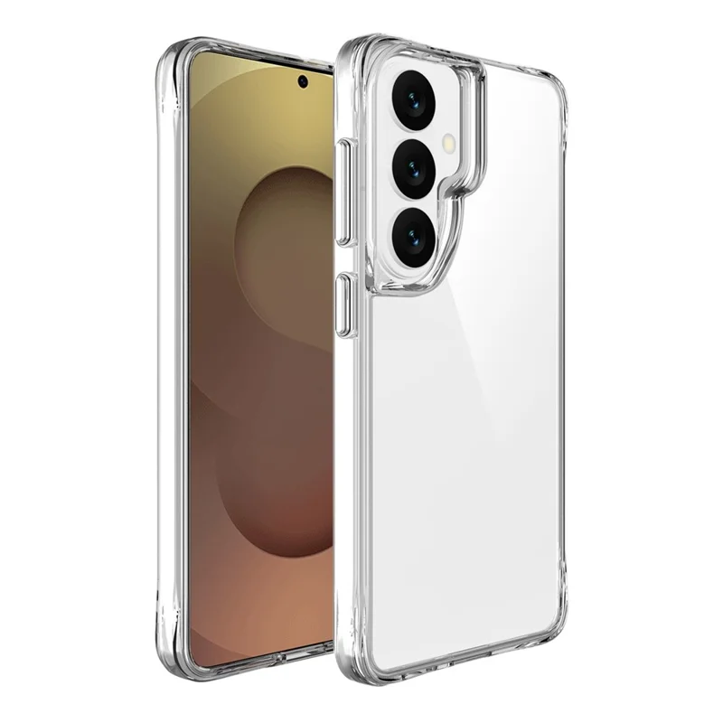 For Samsung Galaxy S26+ Case PC + TPU Dropproof Transparent Phone Cover - Transparent