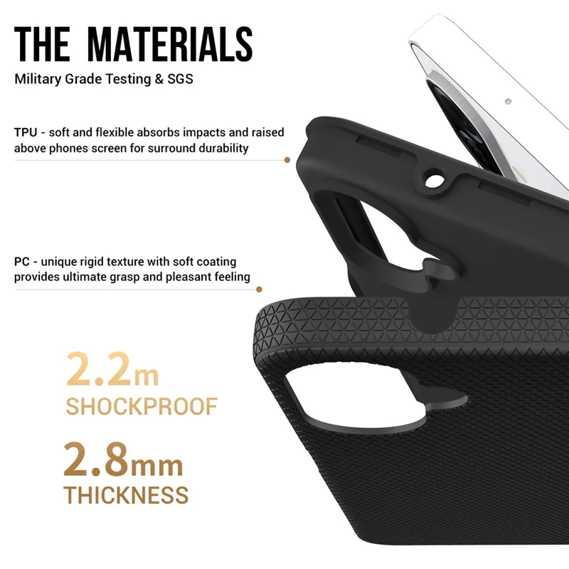 Magnetic Case For Samsung Galaxy A07 4G  /  A06 4G  /  A06 5G Shockproof TPU + PC Phone Cover - Black