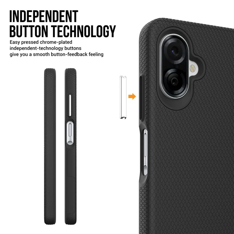 Magnetic Case For Samsung Galaxy A07 4G  /  A06 4G  /  A06 5G Shockproof TPU + PC Phone Cover - Black