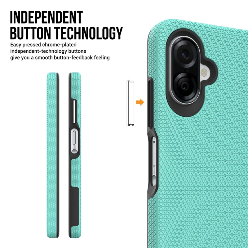 Magnetic Case For Samsung Galaxy A07 4G  /  A06 4G  /  A06 5G Shockproof TPU + PC Phone Cover - Mint Green