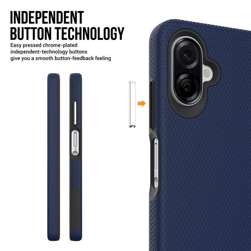 Magnetic Case For Samsung Galaxy A07 4G  /  A06 4G  /  A06 5G Shockproof TPU + PC Phone Cover - Navy Blue