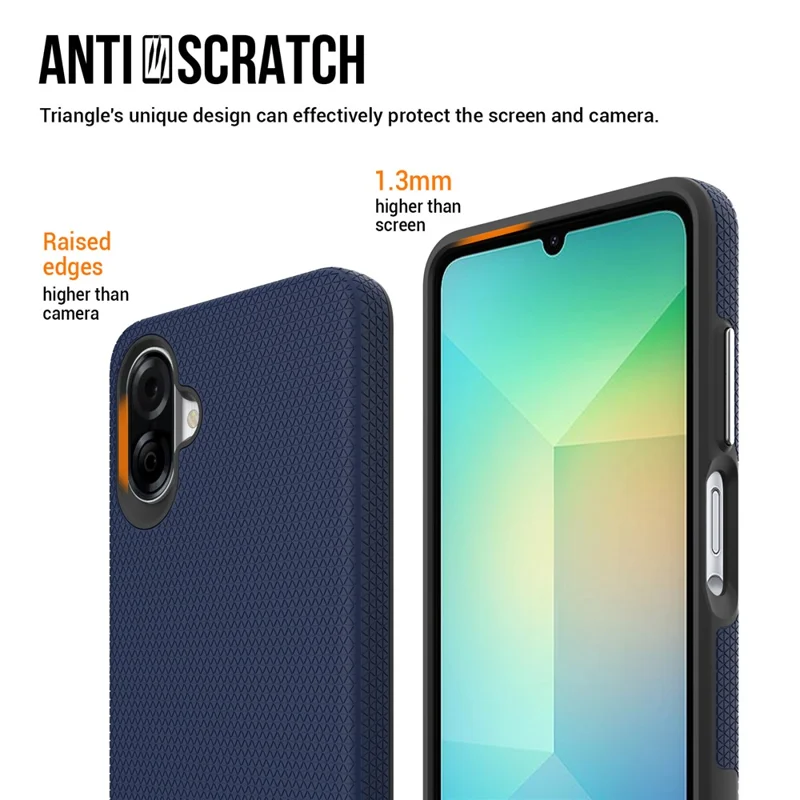 Magnetic Case For Samsung Galaxy A07 4G  /  A06 4G  /  A06 5G Shockproof TPU + PC Phone Cover - Navy Blue