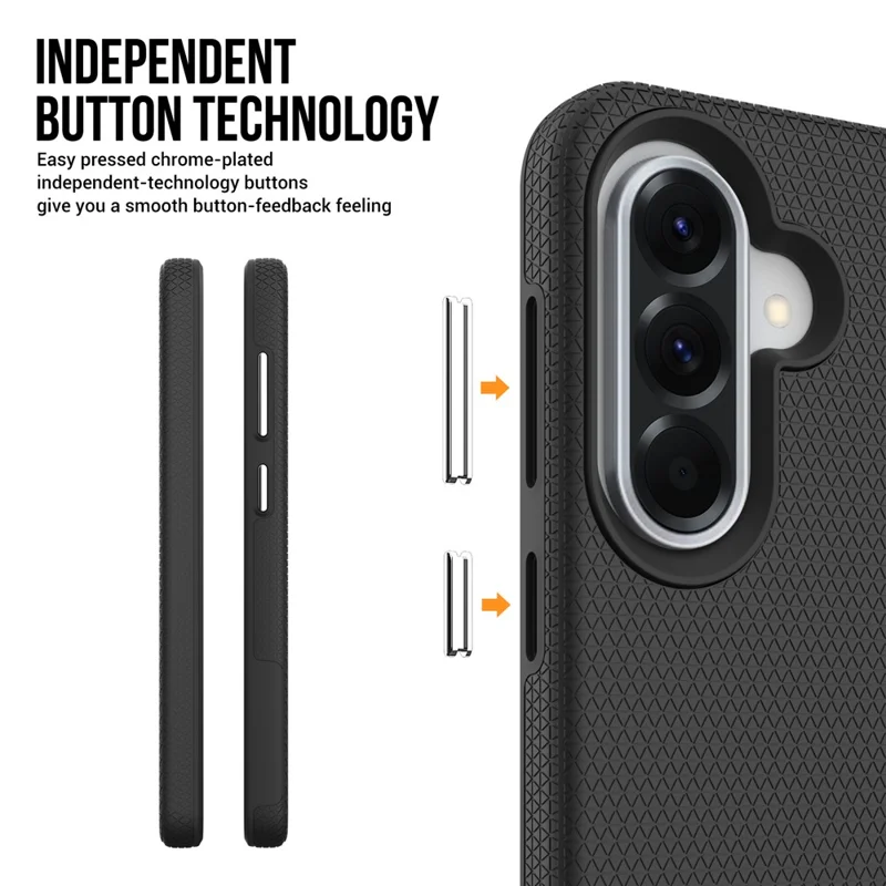 Magnetic Case For Samsung Galaxy A37 5G  /  A36 5G  /  A56 5G Shockproof TPU + PC Phone Cover - Black