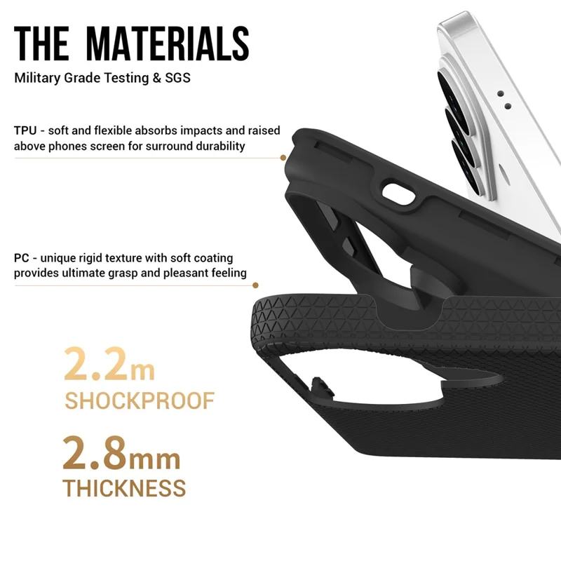 Magnetic Case For Samsung Galaxy S25  /  S24 Shockproof TPU + PC Phone Cover - Black