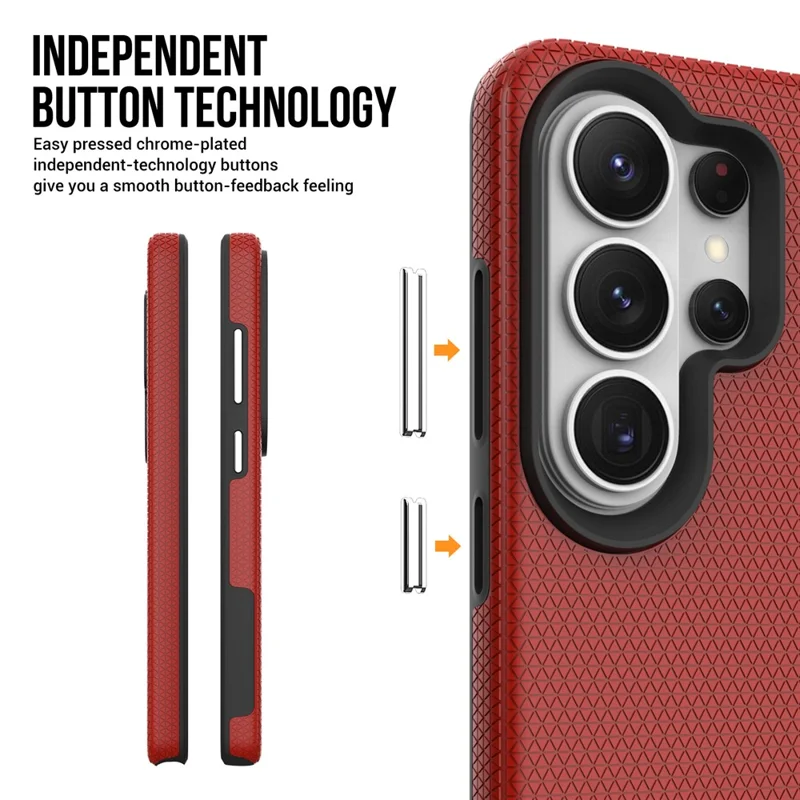 For Samsung Galaxy S25 Ultra Magnetic Case Shockproof TPU + PC Phone Cover - Red