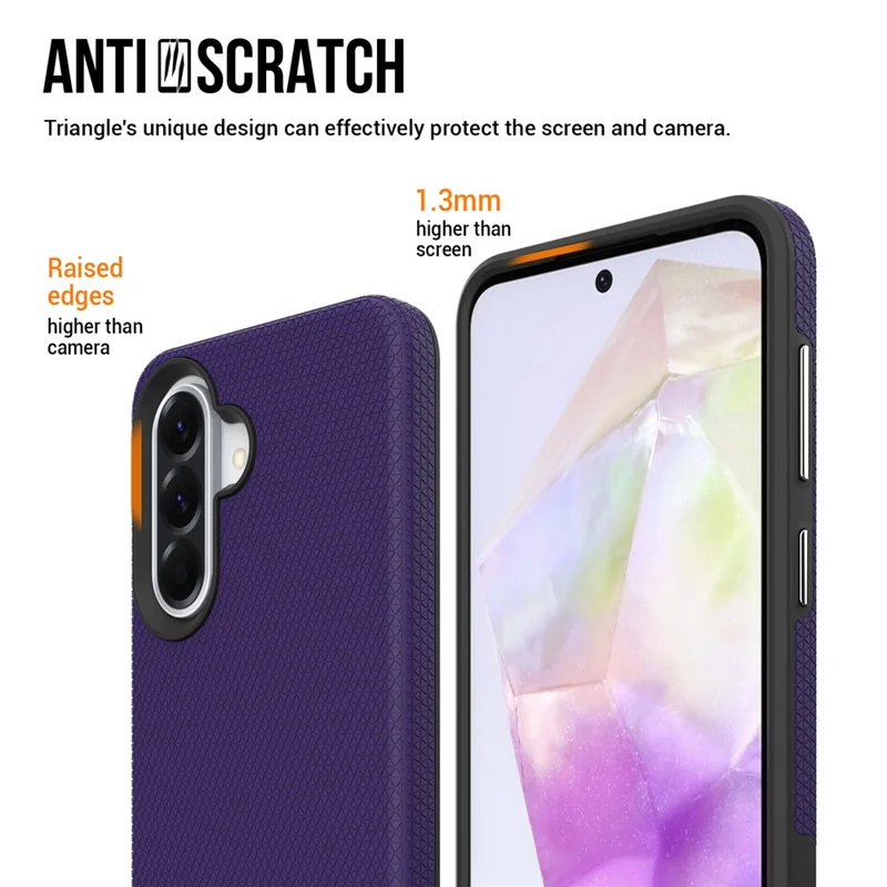 For Samsung Galaxy A57 5G Magnetic Case Shockproof TPU + PC Phone Cover - Purple
