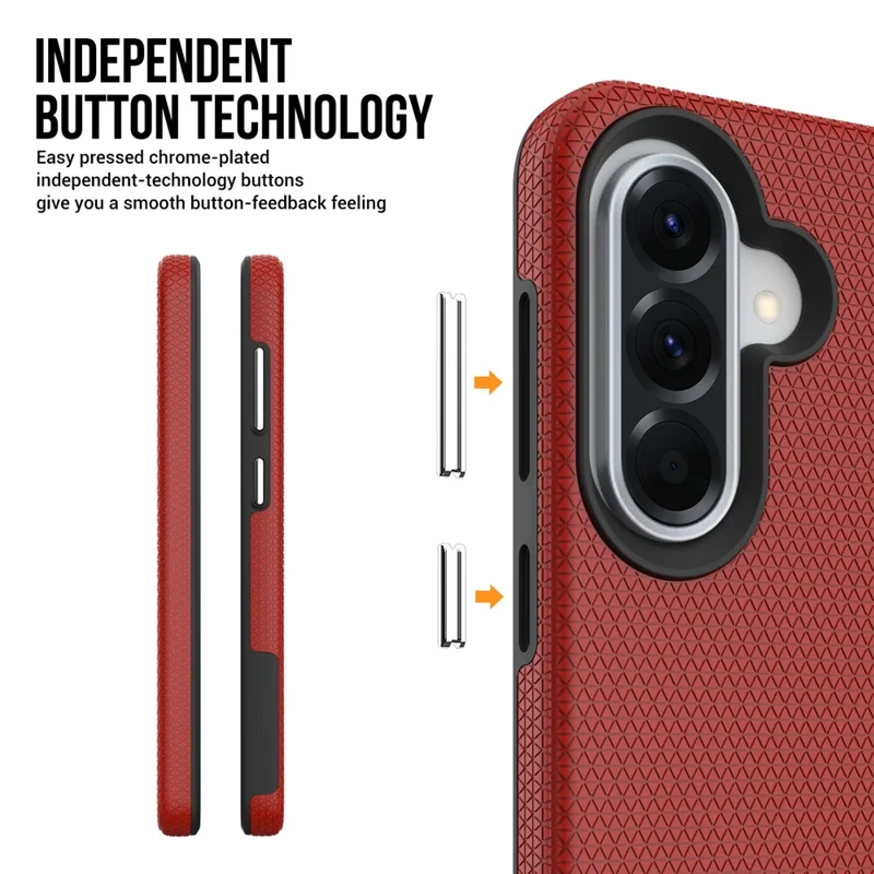 Étui magnétique pour Samsung Galaxy A57 5G, coque de protection antichoc en TPU + PC - Rouge