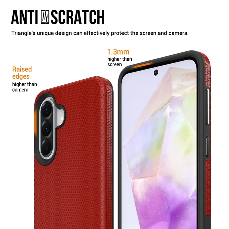 Étui magnétique pour Samsung Galaxy A57 5G, coque de protection antichoc en TPU + PC - Rouge