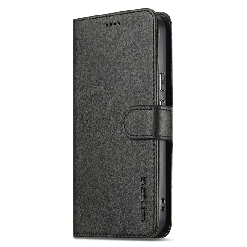 LC.IMEEKE voor Google Pixel 10a hoesje portemonnee Kalfsstructuur lederen telefoonhoes - Zwart